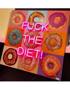 Locomocean - Peinture Néon - Fuck The Diet - 60x60cm