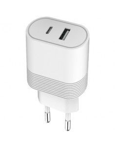 Bigben - Chargeur Secteur USB A+C 12+20W - Blanc
