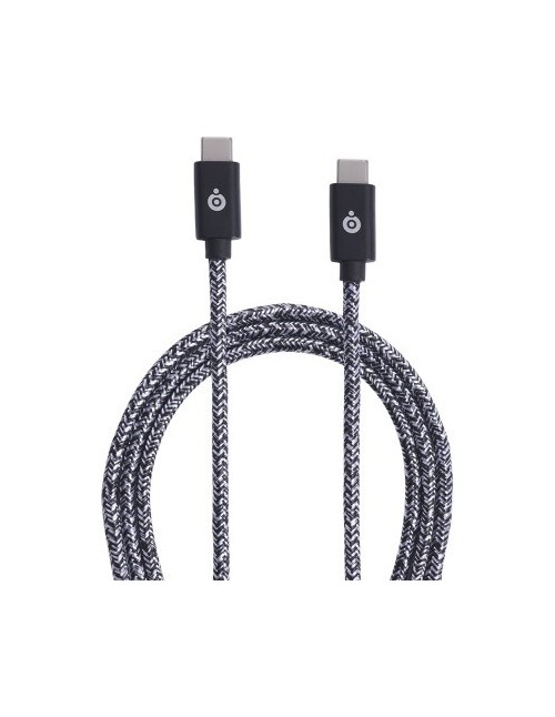 BigBen - Câble USB-C/USB-C - 3A - tissé  2 mètres - Gris BigBen Connected - 1