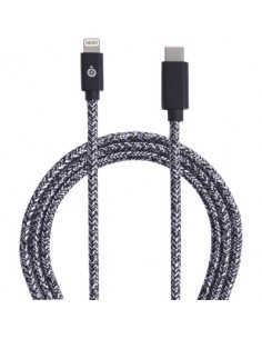Bigben - Câble Lightning/USB-C 3A - Tissé 2 Mètres - Noir
