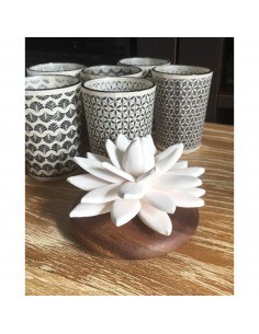 Diffuseur Lotus des Indes | Diffuseur de parfum en bois et céramique