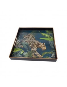 PLATEAU CARRE PANTHERE JUNGLE