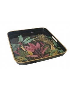 PLATEAU CARRE JUNGLE NOIR HOME